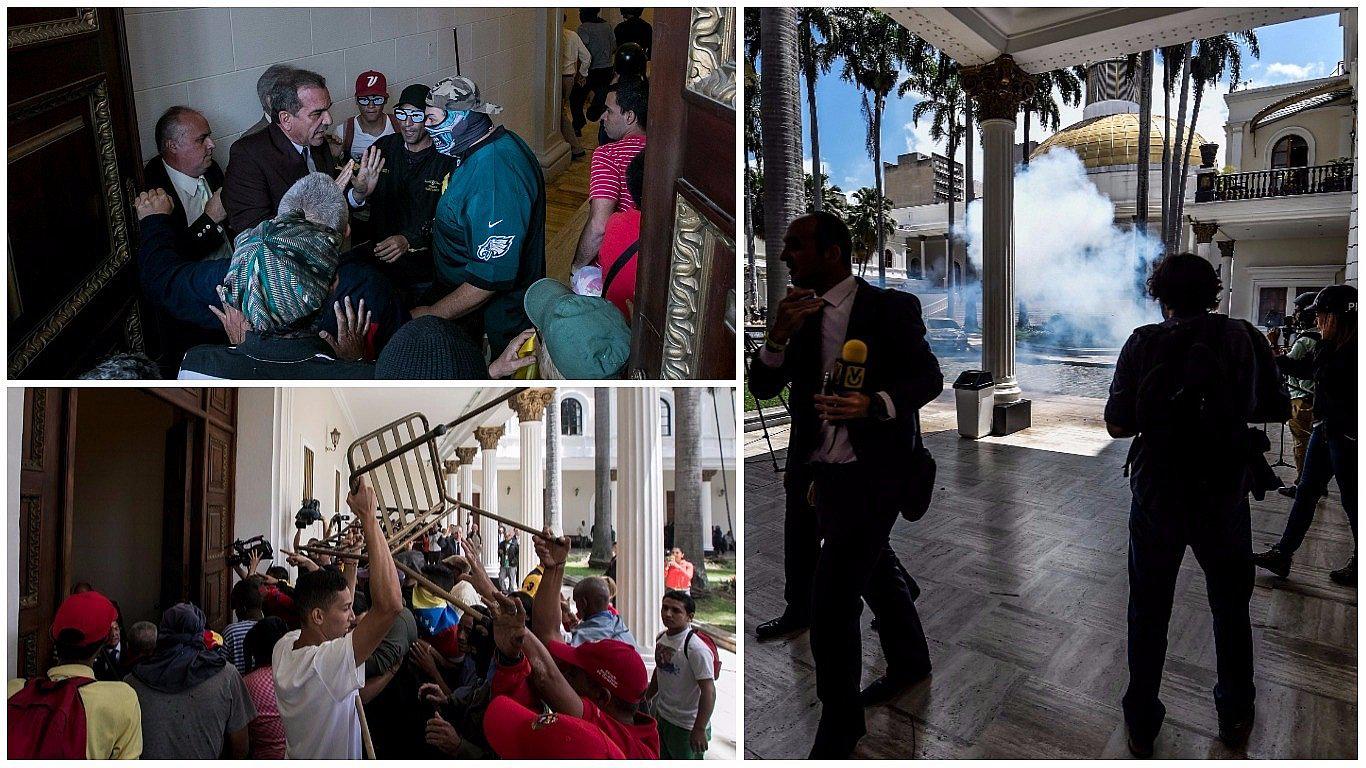 Venezuela: ​Grupos chavistas dejan al menos cinco diputados heridos al irrumpir en Parlamento (VIDEO)