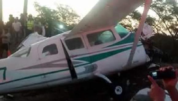 Santa María del Mar: Cae avioneta y tripulantes se salvan