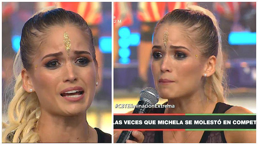'Combate': Michela Elías se quiebra en vivo tras ver hashtag en su contra (VIDEO)