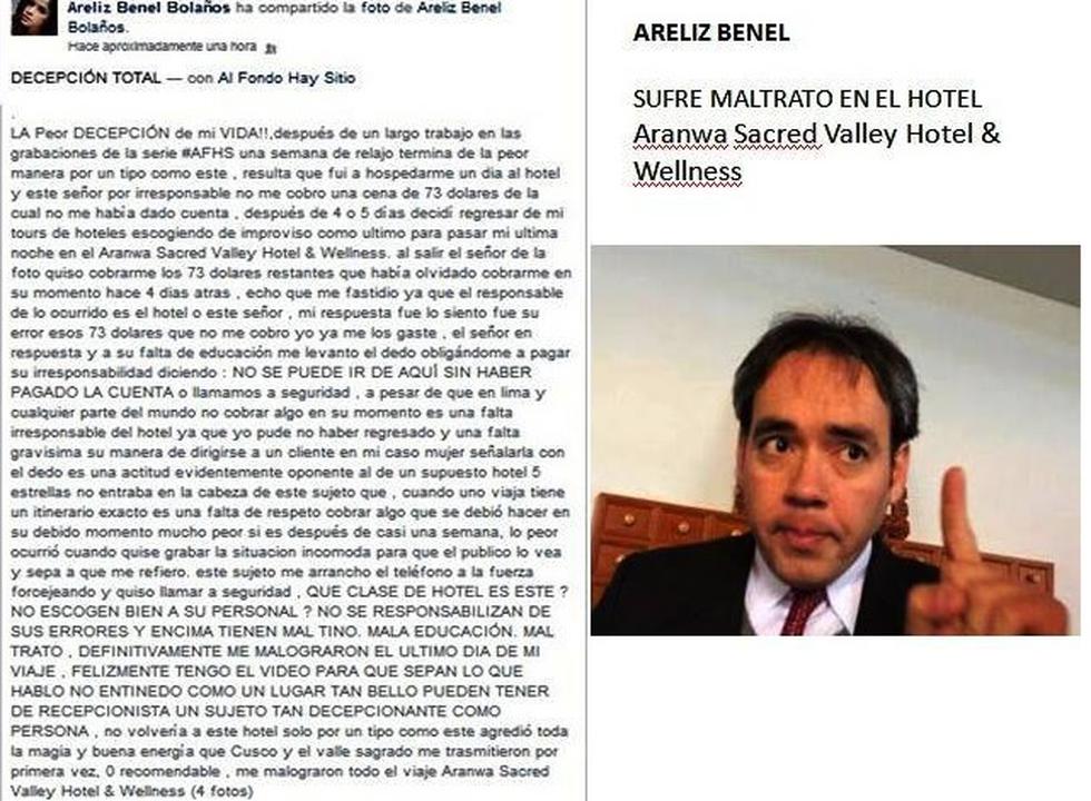 Cusco: Shirley de AFHS protagoniza escándalo en hotel