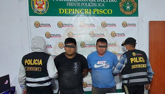Detienen a microcomercializadores de droga y arma en Pisco