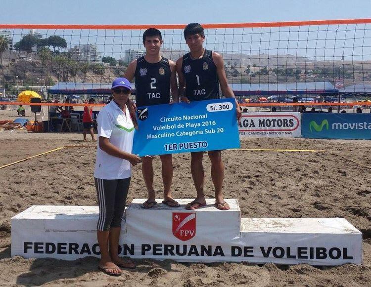 Dupla tacneña conquista título nacional de vóley playa en Lima