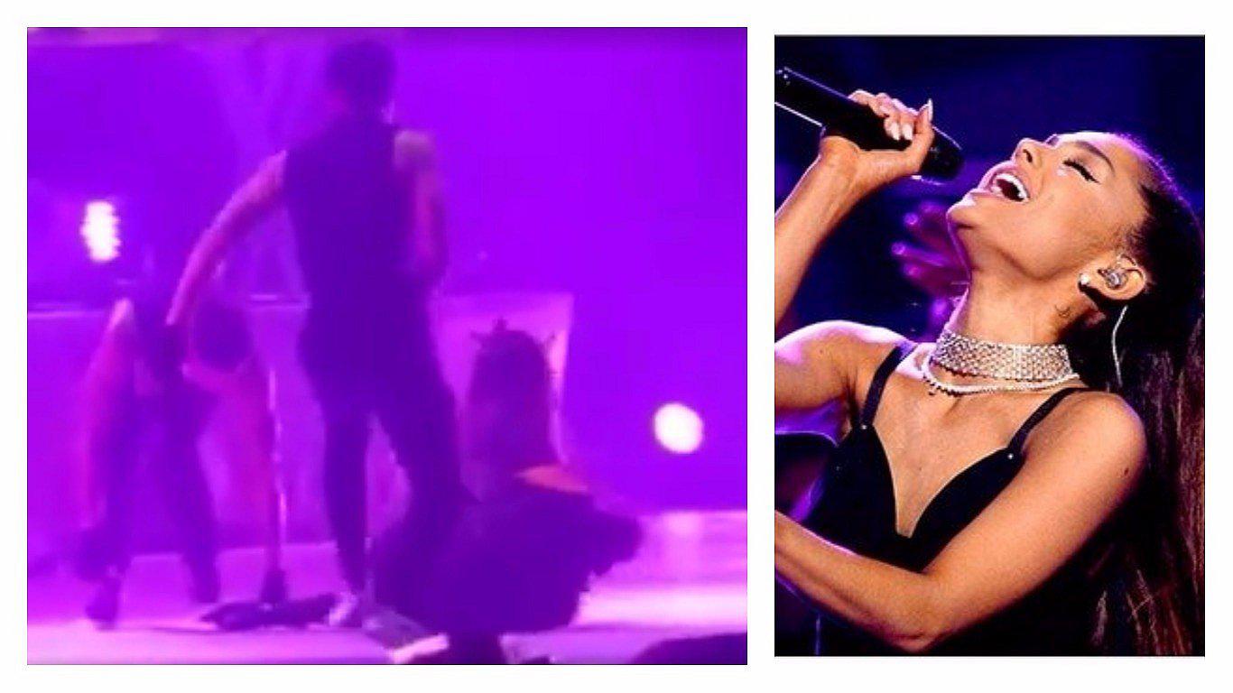 Facebook: Ariana grande y su aparatosa caída que se volvió viral [VIDEO]