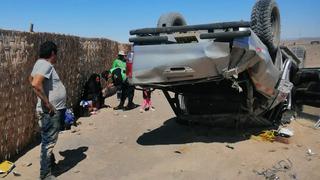 Moquegua: Seis heridos en violento despiste en la Panamericana Sur