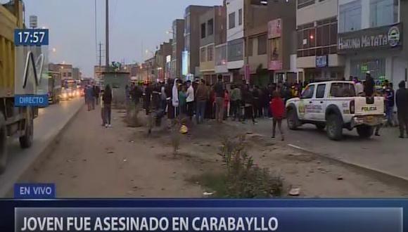 Joven es asesinado de cinco disparos en Carabayllo (VIDEO)
