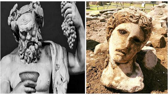Hallan una cabeza de mármol del dios Baco de hace más de 2000 años (FOTOS)