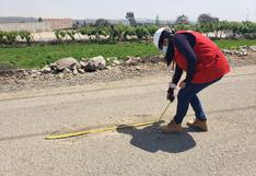 Pisco: Evidencian hundimientos y desprendimientos en obra vial en Humay