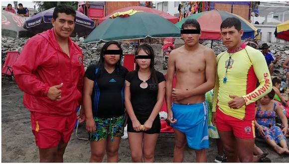 ​Policía rescata a cuatro bañistas en el balneario de Huanchaco
