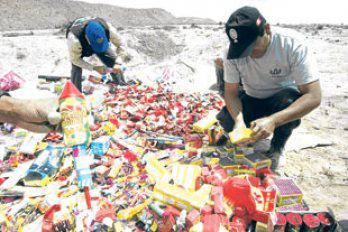 Queman productos pirotécnicos