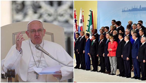 Papa Francisco pide al G20 dar prioridad a pobres y refugiados y rechazar guerras