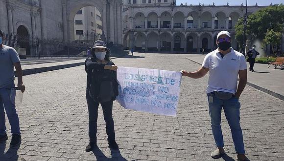 En Arequipa los guías de turismo protestan por no ser incluidos en Turismo Emprende