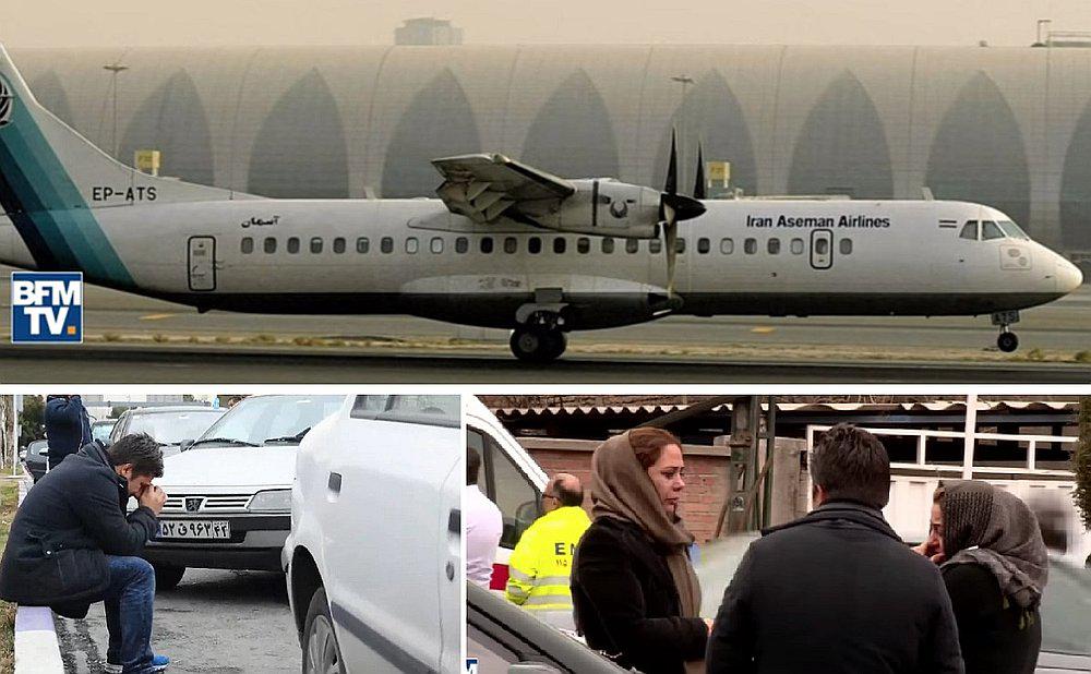 Tragedia aérea: Un avión con 66 pasajeros se estrella en Irán (VIDEO)