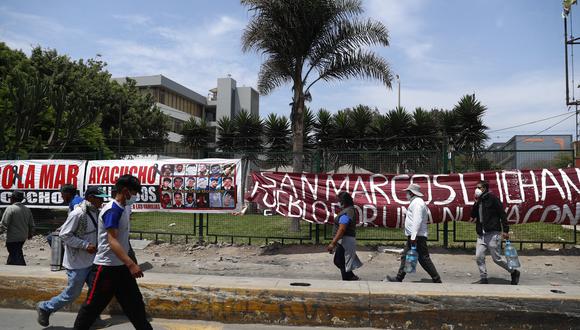 Estudiantes tomaron universidad en apoyo a manifestaciones. Foto: GEC