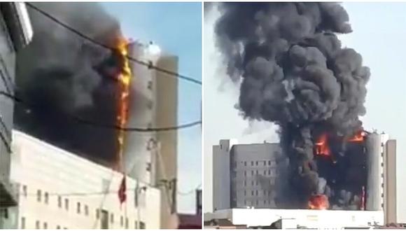 Gigantesco incendio consume hospital de Estambul (VIDEO)