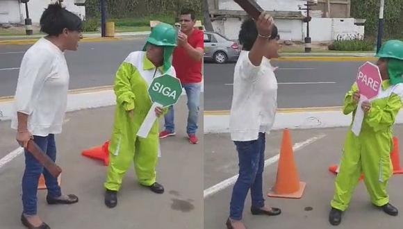 Carlos Álvarez hizo parodia de agresión que sufrió obrera en Arequipa (VIDEO) 