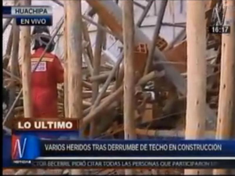 Huachipa: Diez personas quedaron atrapadas luego que techo se derrumbara