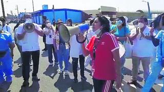 Áncash: Personal del Hospital La Caleta protesta por deuda a 137 trabajadores