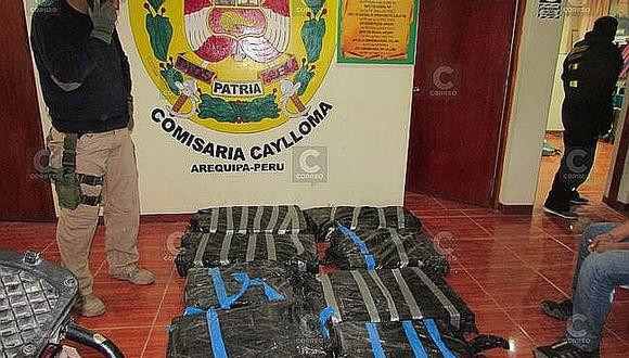 Arequipa: ​Policía incauta 45 paquetes de droga con marcas de un delfín