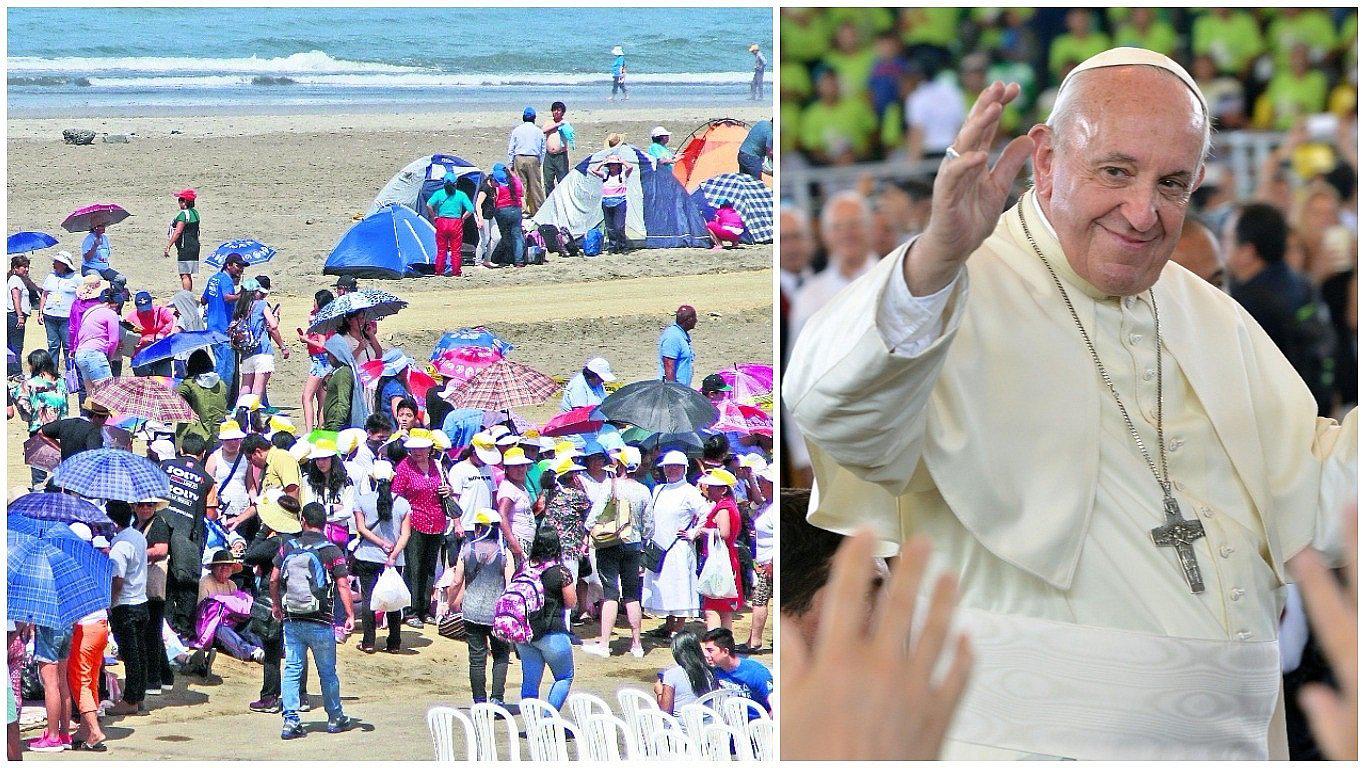 Feligreses pernoctaron en Huanchaco a la espera del papa Francisco (INFOGRAFÍA)