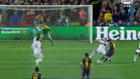 Con los goles de Messi, Barcelona le va ganando a Milan