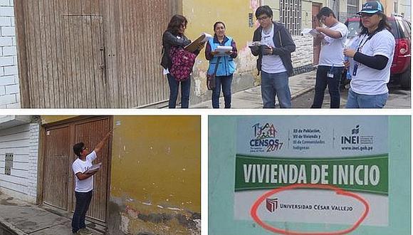 Censo 2017: Cuestionan a INEI por utilizar stickers con el logo de la universidad de César Acuña