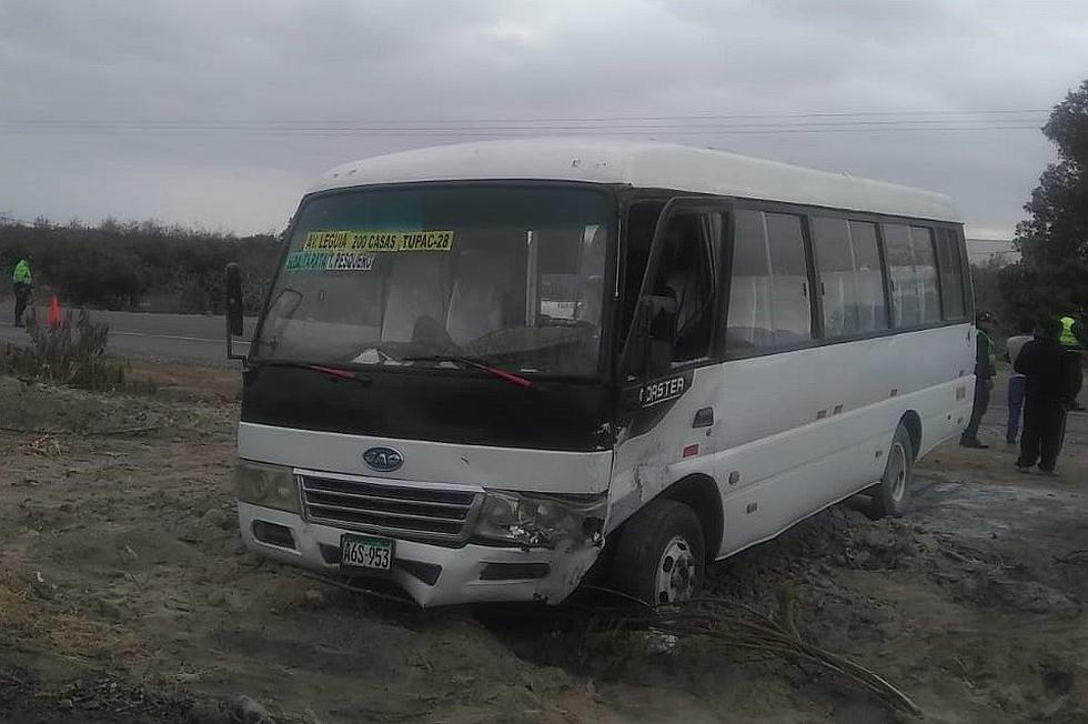 Maniobra temeraria de bus ruta 35 causa choque con heridos en la vía Panamericana Sur