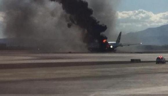 Avión de British Airways se prende fuego en aeropuerto de Las Vegas