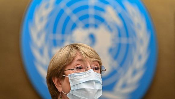 La Alta Comisionada de las Naciones Unidas para los Derechos Humanos, Michelle Bachelet. (Foto de Fabrice COFFRINI / AFP).