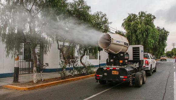 La Libertad: Desinfectan calles de Trujillo para  evitar propagación del Covid-19