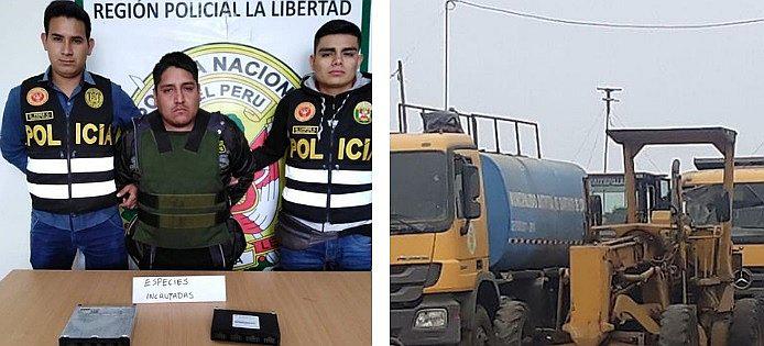 Detienen a presunto autor del robo de dos computadoras de vehículos de la comuna de Santiago de Cao