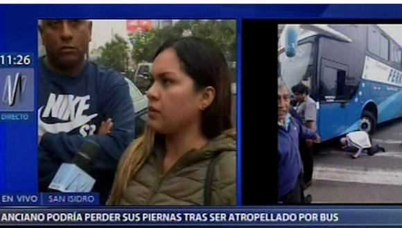 San Luis: Anciano atropellado por bus podría perder ambas piernas (VIDEO)
