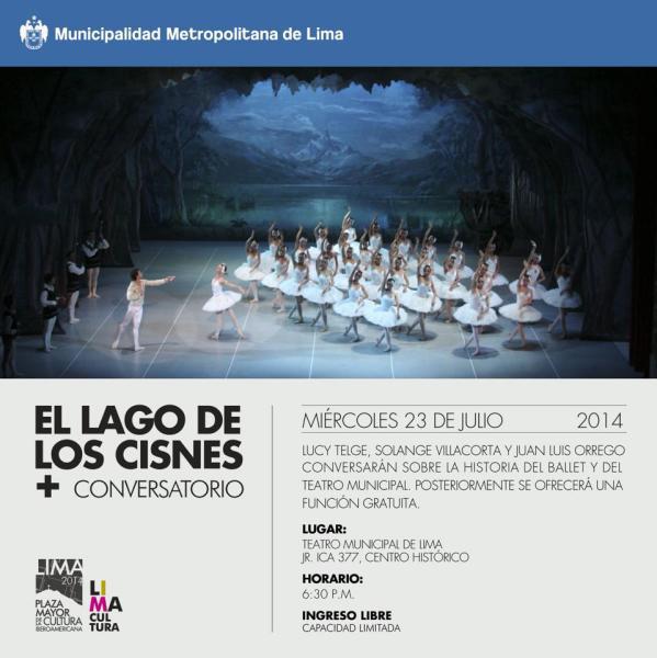 El lago de los cisnes gratis en el Teatro Municipal