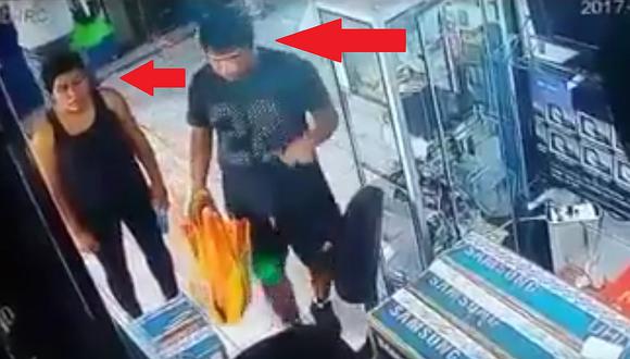 Chiclayo: Videocámara graba a pareja de ladrones robando celular (VIDEO)