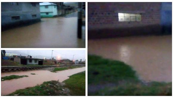 Lluvia provoca desborde de canal de riego e inunda calles y cultivos (VIDEO)
