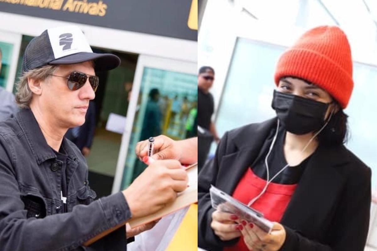 Charly Alberti y Mon Laferte llegaron a Perú para ser parte de “Gracias totales”. (Foto: 3 Puntos)