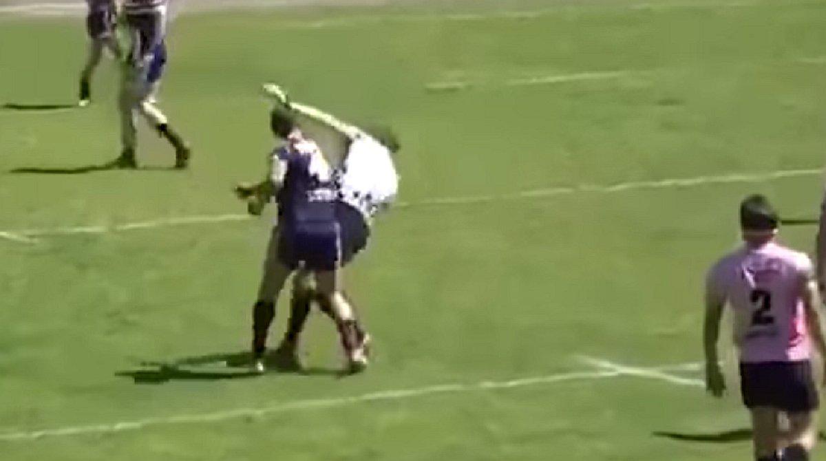 ​La brutal agresión por la que este jugador de rugby fue suspendido de por vida en Francia [VIDEO]