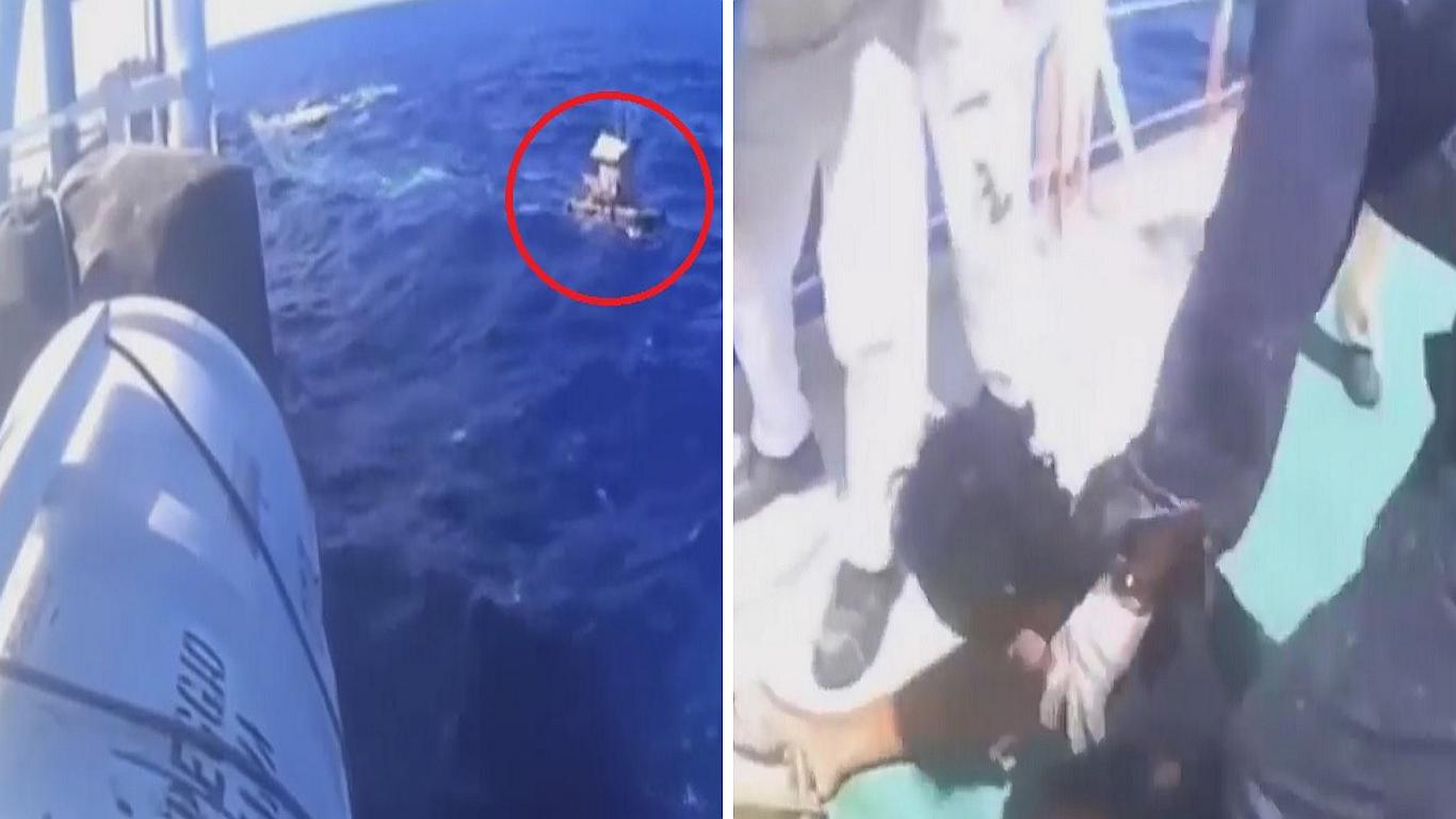 Joven fue rescatado tras casi 49 días de naufragio en mar del Pacífico (VIDEO)