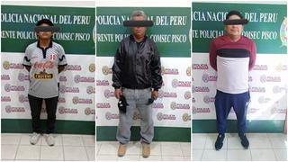 Policía detiene a tres requisitoriados en la provincia de Pisco 