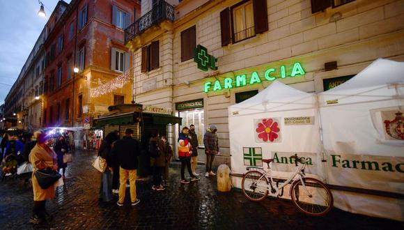 El Gobierno italiano ha obligado al uso de la mascarilla en la calle, mientras que para entrar en cines, teatros, eventos deportivos o el transporte público deberá usarse la Ffp2. (Foto:  Filippo MONTEFORTE / AFP)