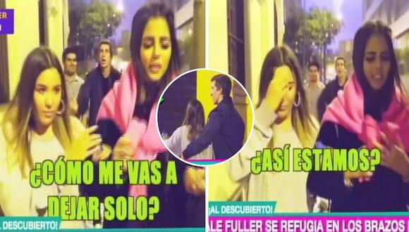 Alessandra Fuller es captada junto a joven, pero al ver cámaras lo deja solo y él reacciona mal (VIDEO)