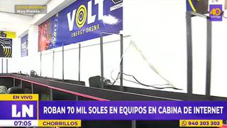 Chorrillos: delincuentes robaron computadoras de cabina de internet valorizadas en S/80 mil | VIDEO 