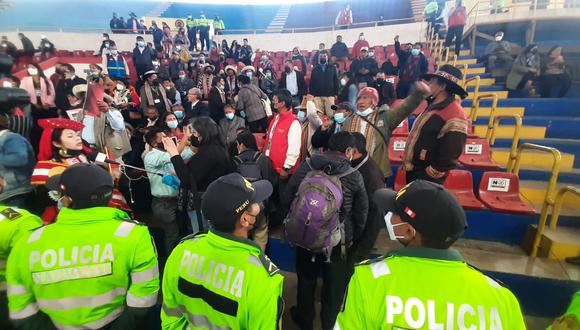 Incidentes durante la instalación de la VI Consejo de Ministros Descentralizado en el Cusco. (Foto: Juan Carlos Sequeiros)