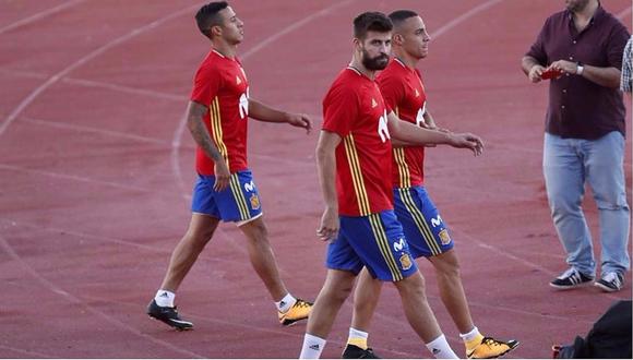 Gerard Piqué recibió insultos durante primer entrenamiento con la selección española 