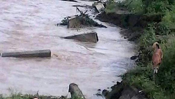 Tumbes: Lluvias dañan canal y sembríos en Casitas 