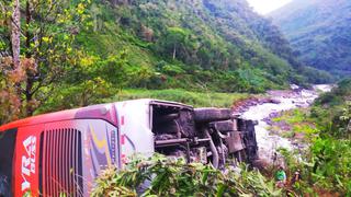 Despiste y volcadura de bus deja ocho heridos en la carretera Interoceánica