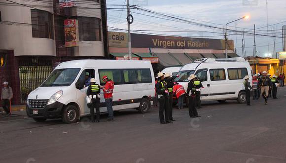 Sutran y la PNP inicia operativos contra transportistas informales de Arequipa