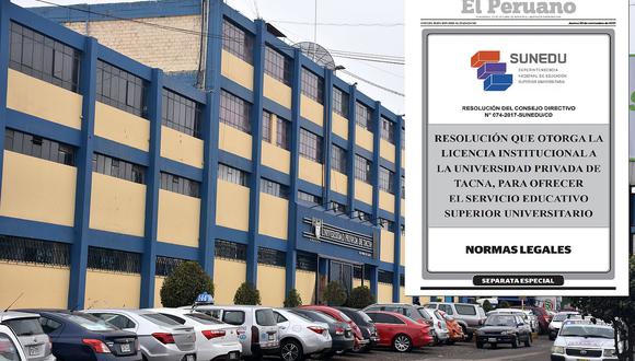 Universidad Privada de Tacna logra licenciamiento institucional de la SUNEDU