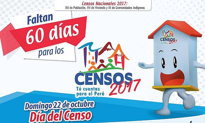 Censo 2017: Pobladores responderán 47 preguntas 