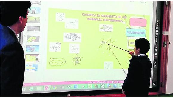 ​Centros educativos públicos de Huancayo se implementan con pizarras interactivas 