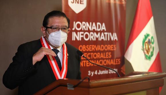 Jorge Luis Salas Arenas saludó la labor de los observadores internacionales. (Foto: JNE)